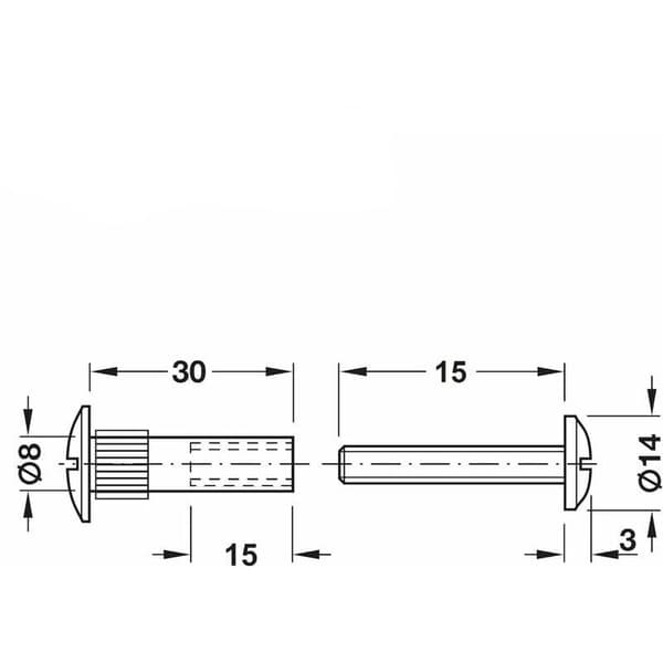 Connecting Screws, Hex Socket Screws with Thread, Professional Assembly Screws, Nickel-Plated Steel Hex