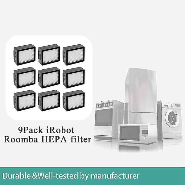 Hepa Filter 9 Styk Til Irobot Roomba E I & J Series Støvsuger I7