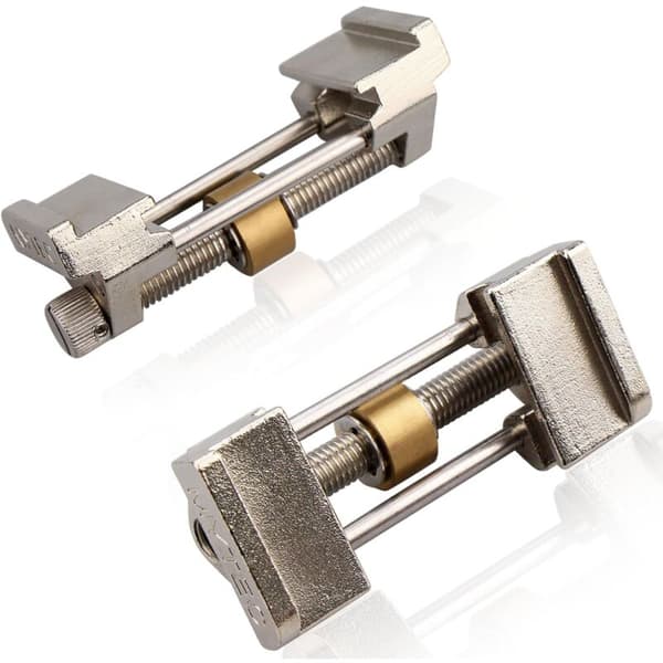 Guide to Stainless Steel Sharpening - Clamping on kohFast Angle T-piece with Brass Roller - Width between 0.8 and 8.2 cm