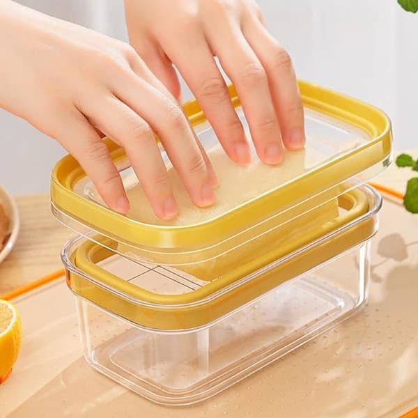 Airtight Butter Cutter, Refrigerator Butter Storage Container with Lid (280g)