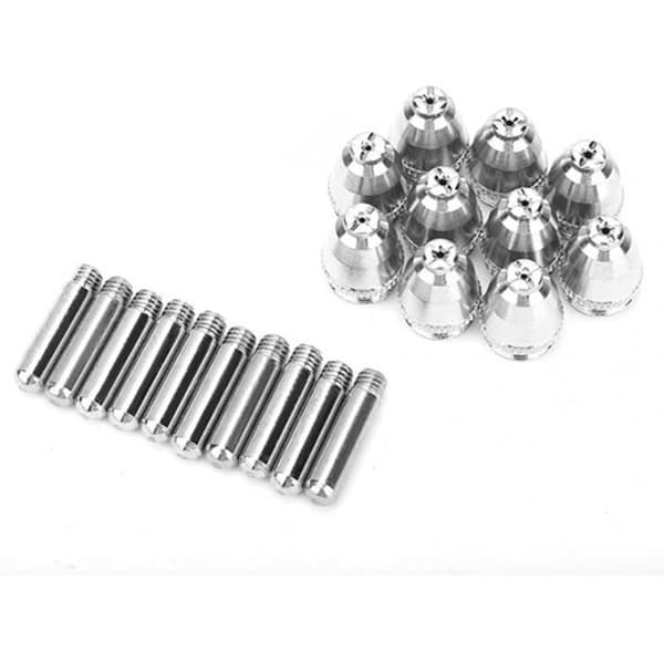 20 PCS Plasma Torch Cutting Tool Nozzles Electrodes Cutter Torch Consumables Kit Fit for AG60 WSD60 SG55