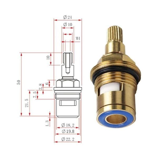 ODIPIE Brass Kitchen Faucet Replacement Valve Blue