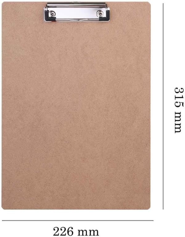 Set med 4 A4-storlek Träklämmor Metallklämma med Hängare