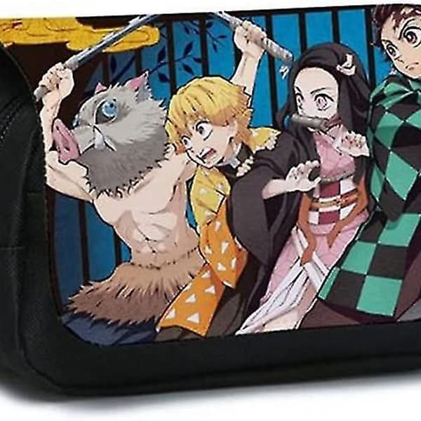 Wekity Demon Slayer tecknat pennfodral med stor kapacitet KLB