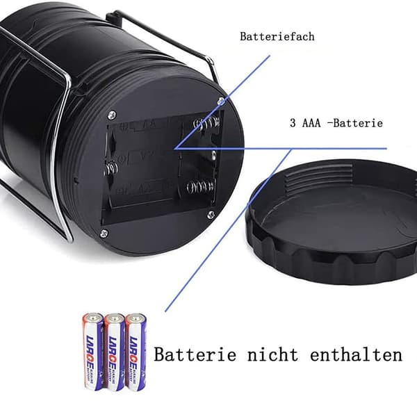 LED Camping Lantern Battery Powered Waterproof Outdoor Light for Hiking KLB