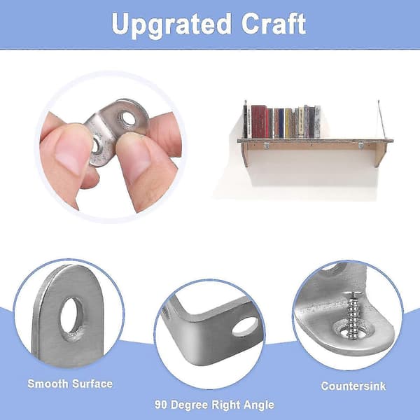 Small Brackets, 8pcs L-Brackets, Small L-shaped Brackets, 20mm Right Angle Brackets With Screws