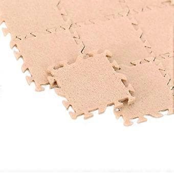 9x 1/12 Miniature Floor Mat Micro Landscape Dollhouse Mini Splicing Mats Scenery (Khaki)