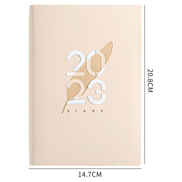 Planner 2023 - Contact and Note Pages, 12 Months Daily, Yellow