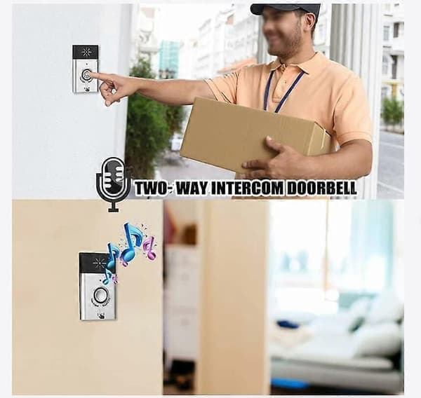 Two-way Wireless Intercom with Built-in Speaker, Access Control System, up to 6 Months Standby 100*60*14.8mm