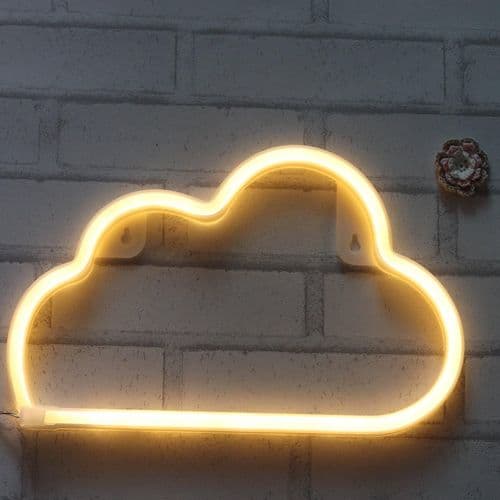 LED-neonskylt moln väggdekorativ nattlampa