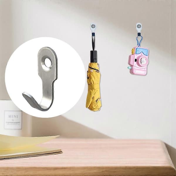 50 Pcs Heavy Duty Coat Hooks, Stainless Steel Wall Hook, Wall Mounted with Screws, Single Robe Hooks, for Hanging Hat Tie Towel