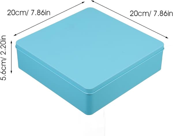 Large Decorative Tin Can Candy Holder Metal Container Extra Large Capacity Square