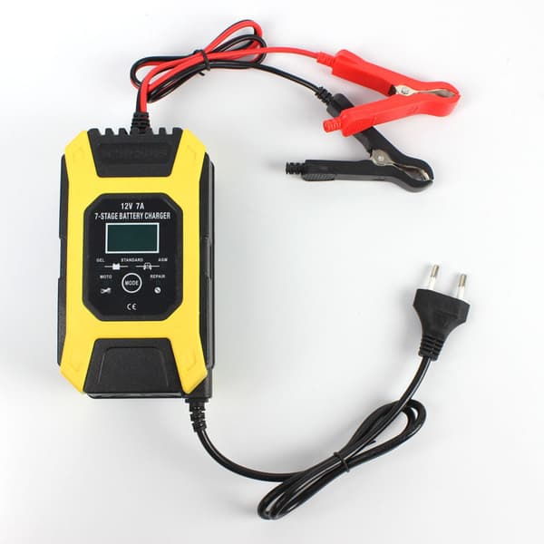 7A/12V Smart Batteriladdare Bärbar Snabb Motorcykelladdare med