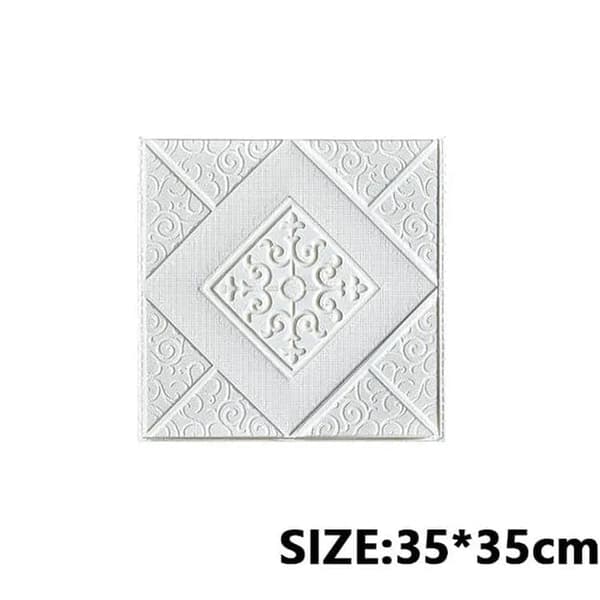 3D Wall Panel Wall Tiles 48-pack – Self-adhesive, Moisture-resistant, Shock-absorbing Foam Panel for Kitchen and Living Room