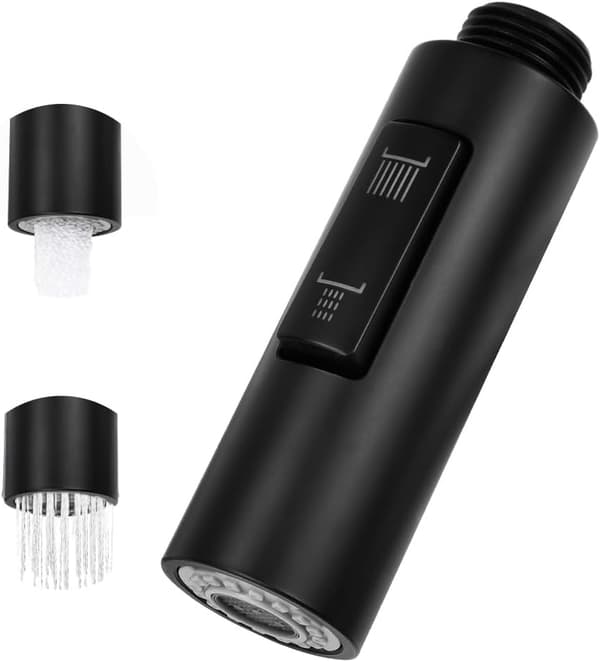 Extendable Spray Faucet 2 Modes Kitchen Spray Faucet Black Extendable Kitchen Spray Plastic Replacement Shower Head Bathroom Shower Head