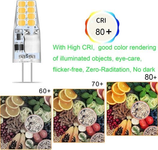 G4 LED varmvit, 10 st G4 LED-lampor 12V, 3W varmvit 3000K 16x 2835 SMD