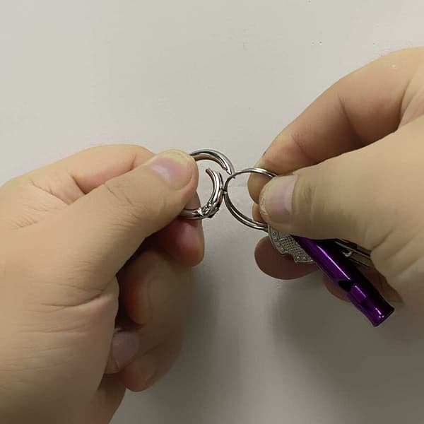 Laukkukoukku, 30 pyöreää karabiinia, minijousilenkki pyöreä karabiini 20mm avaimenperäkoukut