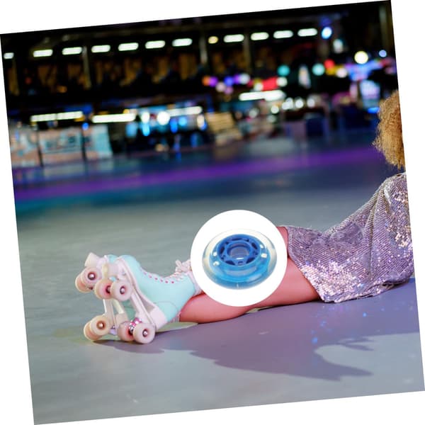 Roller Skate Wheels 70mm PU High Resistance Inline Skate Wheels Replacement 4 Pcs Blue