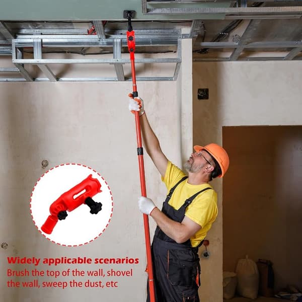 Extendable Multi-Angle Paint Brush Holder, Adjustable Adapter for Telescopic Handle, Universal Tool for Painting Walls and Ceilings at Height