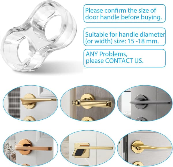 10 st (Transparent) PVC Dörrknopp Sugkopp Dörrstötfångare Silikon