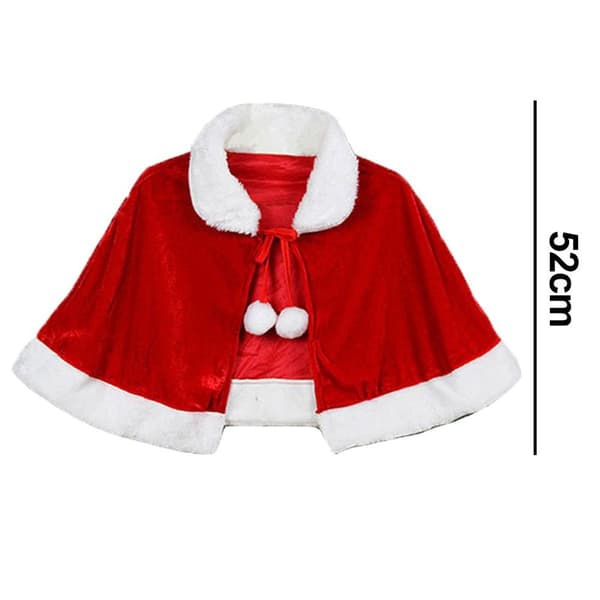 Julekappe med hette Dame Julenissehette Halloween-kostyme KLB