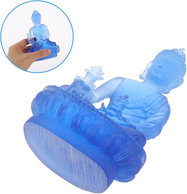 Buddha-statuepynt Buddha-figur i harpiks Kreativt design symboliserer lykke Varm