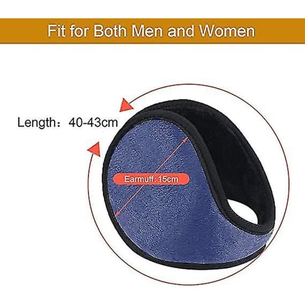 Unisex Fleece-öronmuffar – Vikbara vinteröronvärmare för män och kvinnor, 4-pack!