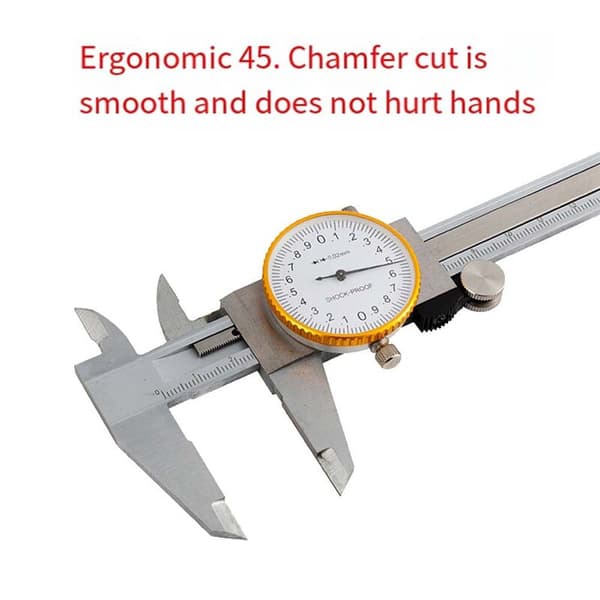 0,02 mm Bidirectional Shockproof Dial Caliper 150 Diameter Measuring Caliper