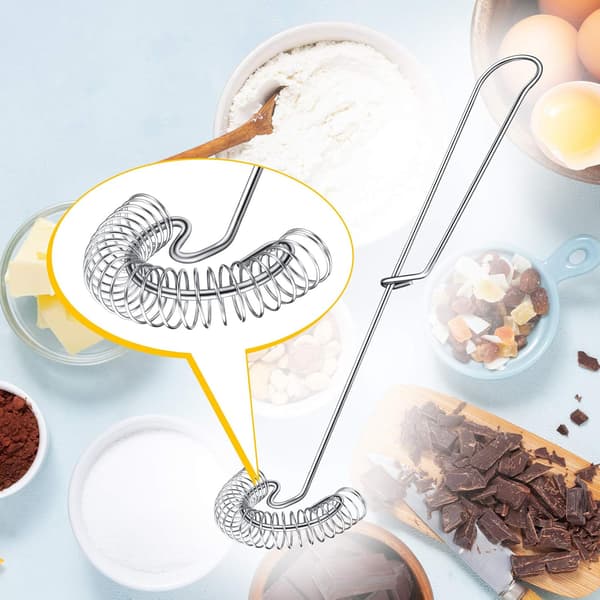 Flat visp håndholdt rustfritt stål tråd eggvisp liten visp visp flat fjærspole visp eggeskummer