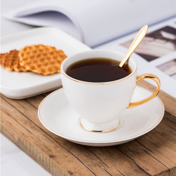 Kaffekoppar och fat Royal 220 ml porslin kaffekoppar