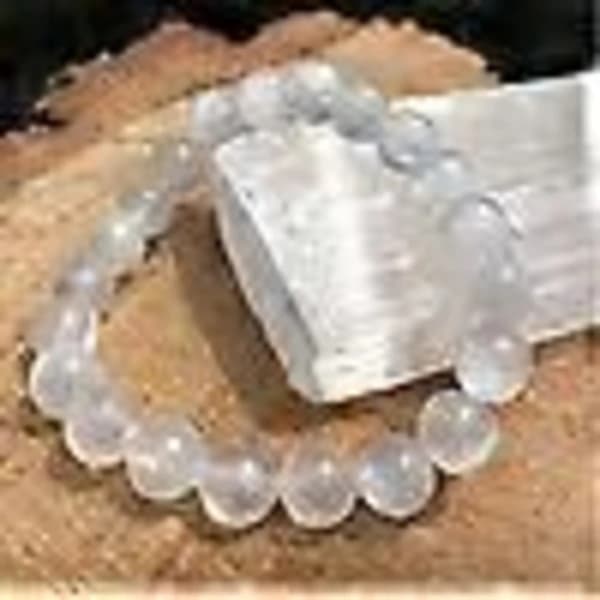 8mm Natural Selenite Handmade Mala Bracelet Meditation Healing Reiki Ruyi Buddhism Stretchy Chakras Cuff