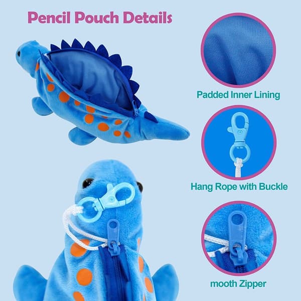Pencil Case Soft Plush Pencil Case Stationery Case for Blue KLB