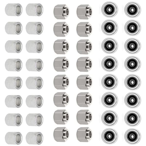 48-pak 3D-printerhjul med gummikuglelejer til Anet Series 3D-printere (sølv)