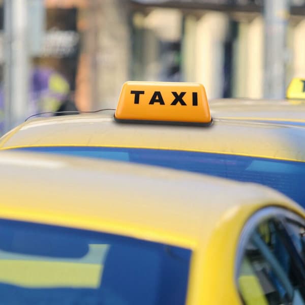 2X TAXI LED Trafikskilt Dagslys Kørelys Billamper DC 12V 3W