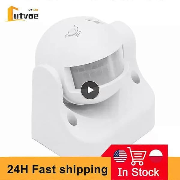 220V-240V PIR Infrared Motion Sensor Switch Automatic ON-OFF Light Switch PIR Sensor Detector Light Switch LED Sensitive Night Light