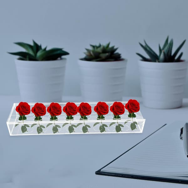 Akryl Blomstervase Rektangulær Moderne Dekorativ Midtpunkt Unik Dekorasjon