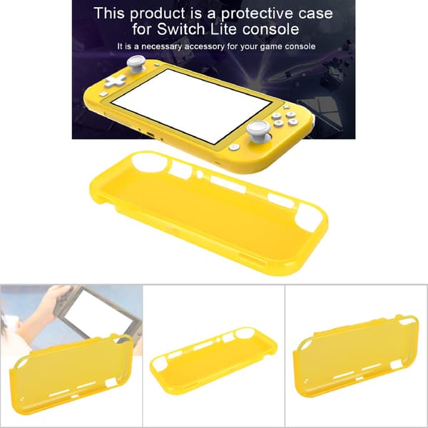 Mjukt TPU-skyddsfodral för spelkonsol, halkfria tillbehör för Switch Lite-konsol, gul