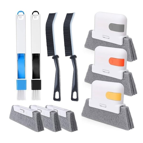 7-piece Window Track Cleaning Brush, Multi-size Brushes, Effective Scrubbing Tool