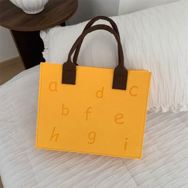 Portable Storage Bag Top Handle Bag Chic and Functional Handbag Felt Bag