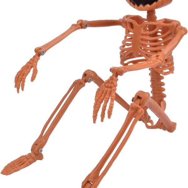 15,7\" Poserbart Halloween-skjelett - Gresskarhode Helkropp Halloween-skjelett KLB