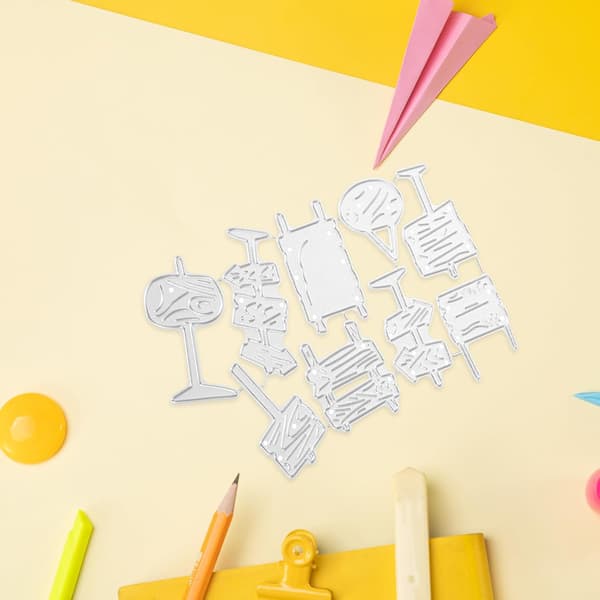 Metallknivform for DIY veiskiltindikator Håndverk Karbonstål Scrapbooking Stanser