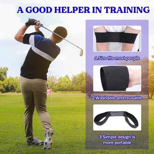 2 stk golfsvingtreningshjelpemiddel håndleddstrener golfsvingstillingskorreksjon