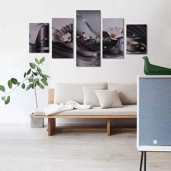 5 stk moderne lerretsmaleri veggkunst dekor trykk dekor sett-DF487-3