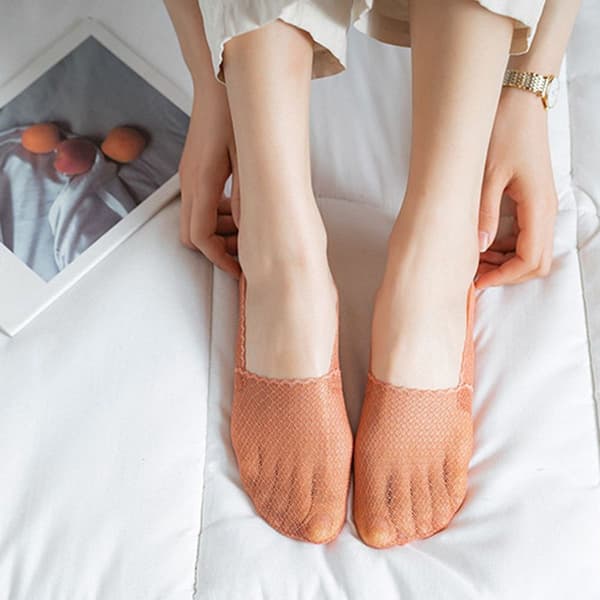 Low-cut socks, non-slip socks, breathable, cool, tight orange KLB