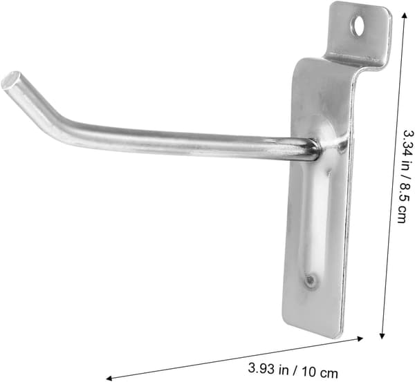 10 pcs Slatwall Hooks Iron Slat Wall Hanging Hooks Store for Wall Panel