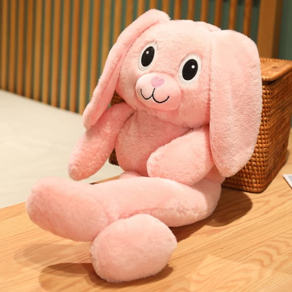 Popular 60cm Rabbit Doll with Pullable Ears, Plush Toy for Girls