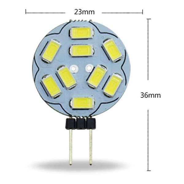 Pocketmant Dimmable G4 LED Bulb, 20W Halogen Bulb Replacement, DC 12V 200LM G4 Bulbs, 10-Pack, Cool White [Energy Class A+] [Energy Class A+]