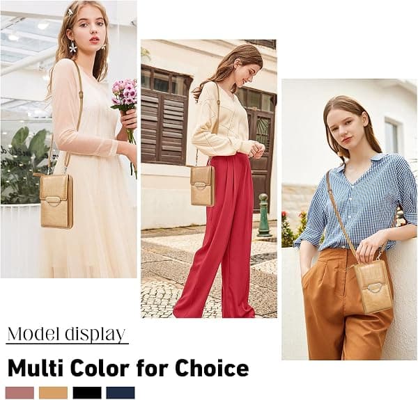 1 pc women's phone bag PU leather small cell phone shoulder bag W