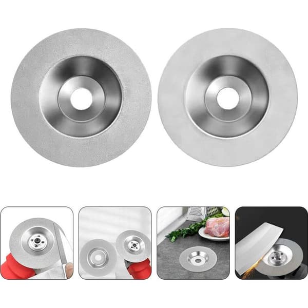 Diamond Grinding Discs for Angle Grinder, 2 Pieces, Grit 400 and 600, Sharpening Stone for Knives, Scissors