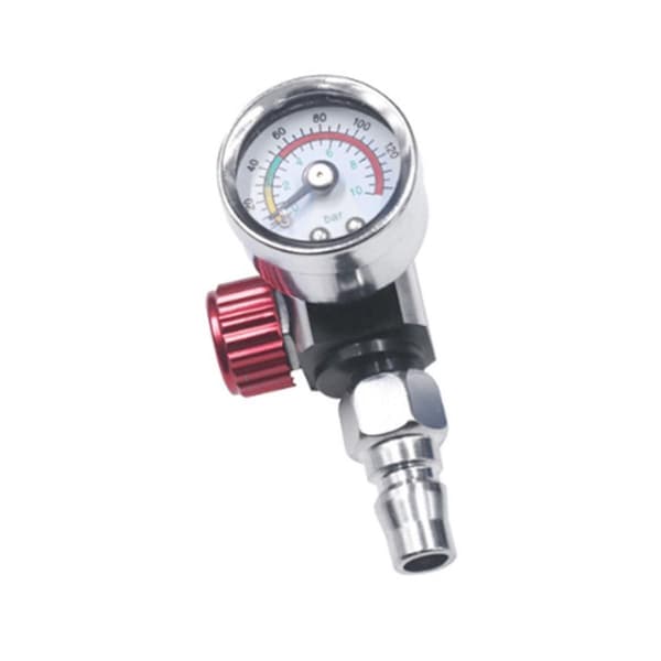 1 st högkvalitativ färgspruta luftregulator tryckmätare och adapter pneumatisk lufttrycksregulator tryckmätare
